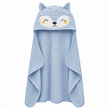 Toalha de Banho com Capuz Comfort Power Sec Raposa Azul - Laço Bebê