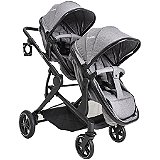 Carrinho de Bebê Para 2 Crianças Pair Melange Cinza - Kiddo