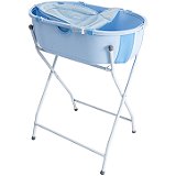 Banheira Dobrável Flap Plus Azul com Suporte - Kiddo