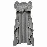 Toalha de Banho com Capuz Comfort Power Sec Elefante Cinza - Laço Bebê