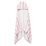 Toalha de Banho com Capuz Kids Power Sec 140x70cm Rosa Listrada