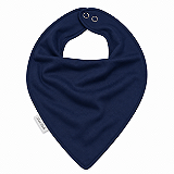 Babador Bandana Bamboo Laço Bebê - Azul Marinho