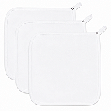 Kit Paninho de Boca Babita Bamboo Laço Bebê 3 Peças - Branco