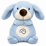 Minha Primeira Pelúcia Musical Laço Bebê com Luz e Respiração Cachorro Azul