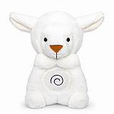 Minha Primeira Pelúcia Musical Laço Bebê com Luz e Respiração Ovelha Branco