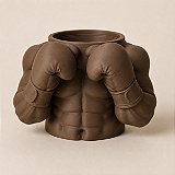 Porta-Canetas Busto de Boxeador Criandê Wood