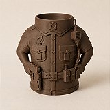 Porta-Canetas Policial em Uniforme Criandê Wood
