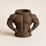 Porta-Canetas Torso de Fisiculturista Criandê Wood