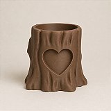 Porta-Canetas Tronco com Coração Criandê Wood