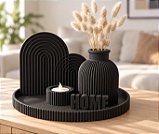 Kit decorativo Home Completo Criandê Preto 5 pcs