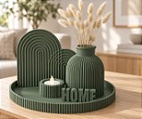 Kit decorativo Home Completo Criandê Verde 5 pcs