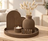 Kit decorativo Home Completo Criandê Wood 5 pcs