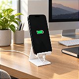 Suporte para Celular com Passagem para Cabo Criandê Branco