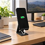 Suporte para Celular com Passagem para Cabo Criandê Preto