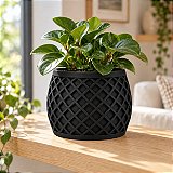 Vaso X Planter Geométrico Criandê Preto