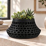 Vaso Karen Voronoi Baixo Criandê Preto