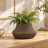 Vaso de Planta Canelado Aurora Criandê Wood