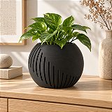 Vaso Japandi Esfera Criandê Preto