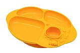 Prato de Silicone com Divisórias e Sucção Girafa - Marcus & Marcus
