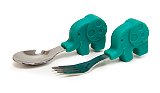 Colher e Garfo Infantil Elefante - Marcus & Marcus