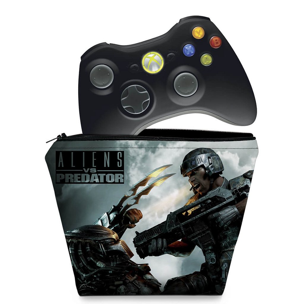 KIT Capa Case e Skin Xbox 360 Controle - Aliens Vs Predators - Pop Arte  Skins
