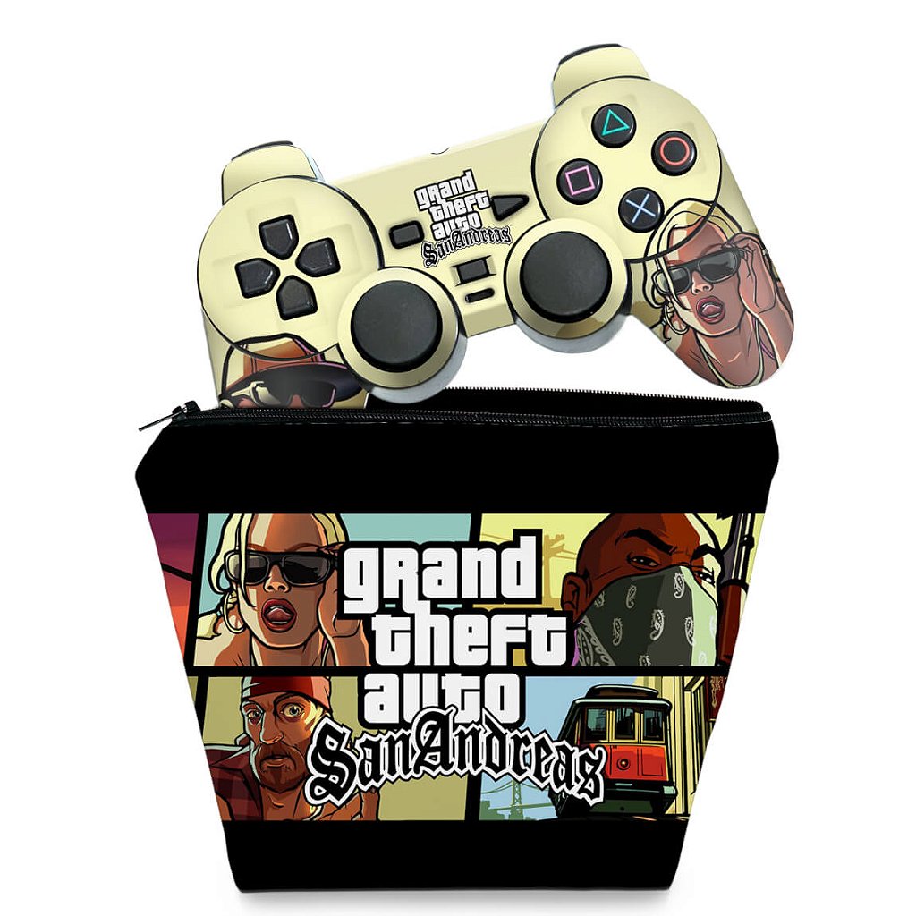 Capa PS2 Controle Case - GTA San Andreas - Pop Arte Skins