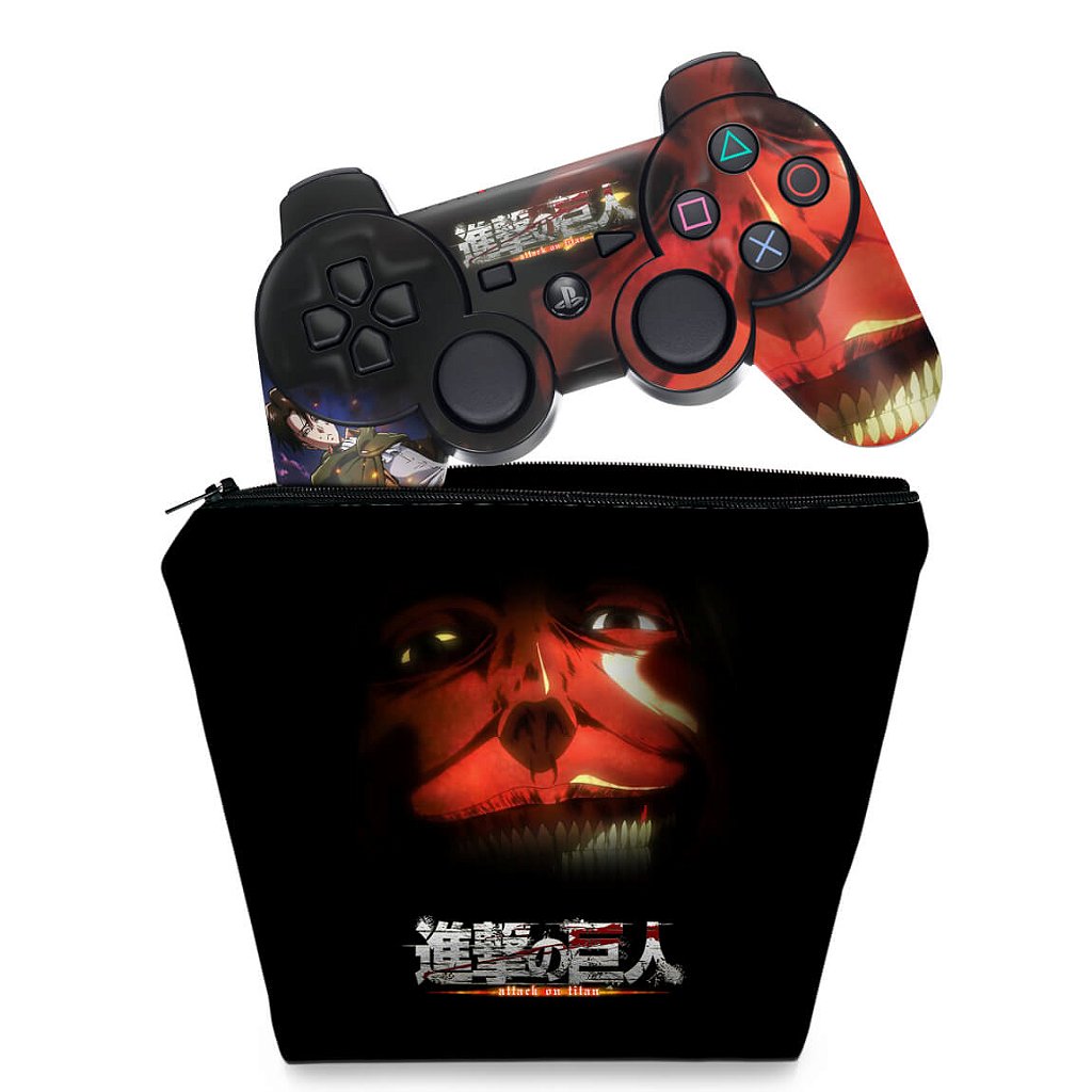 Capa PS3 Controle Case - Attack On Titan #b - Pop Arte Skins