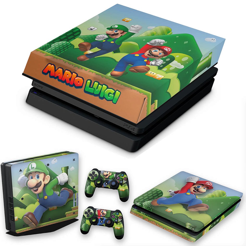 Capa Case e Skin Compatível PS4 Controle - Super Mario Bros - Pop