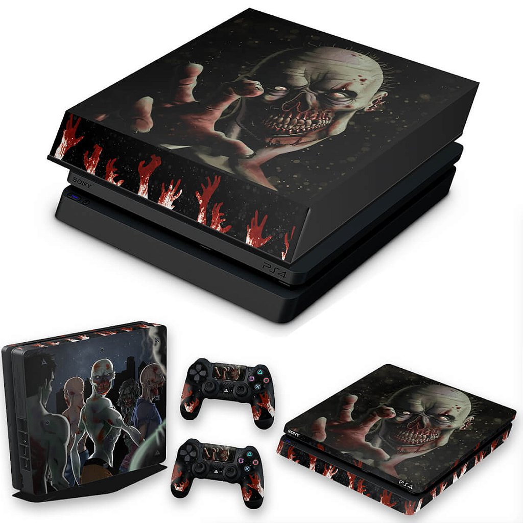 KIT Capa PS5 e Case Controle - Zombie Zumbi The Walking - Pop Arte Skins