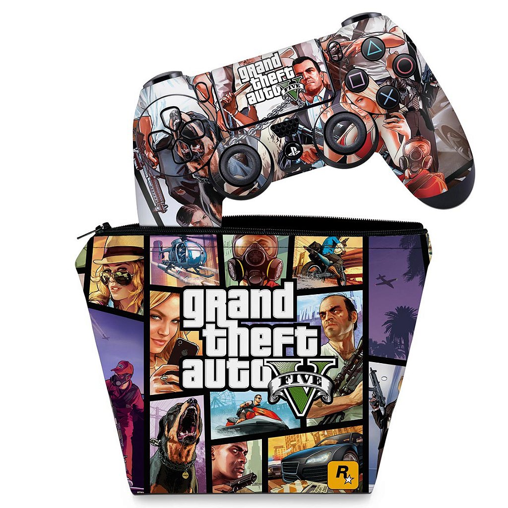 Capa PS4 Controle Case - Gta V - Pop Arte Skins