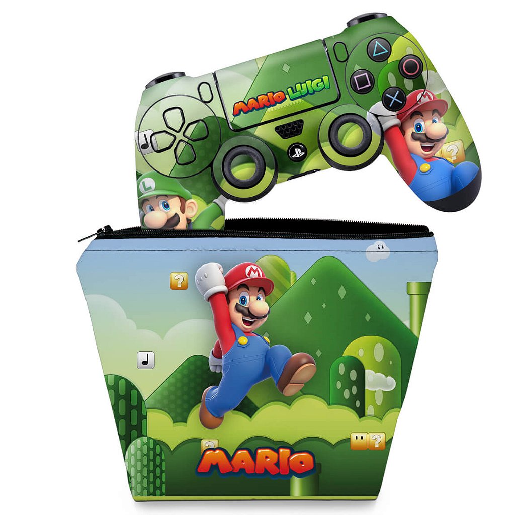 Capa PS4 Controle Case - Super Mario - Pop Arte Skins