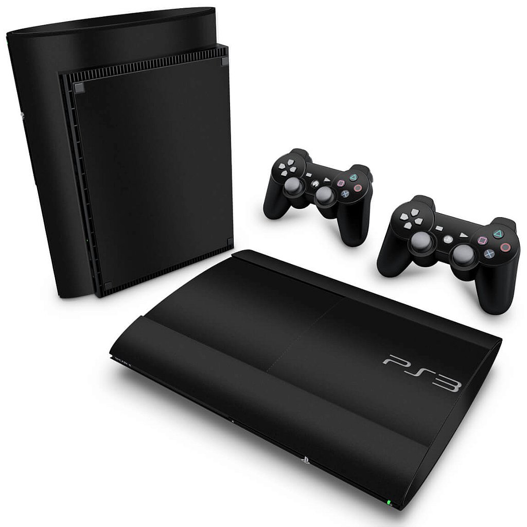 PS3 Slim Skin - Preto Fosco Mate - Pop Arte Skins