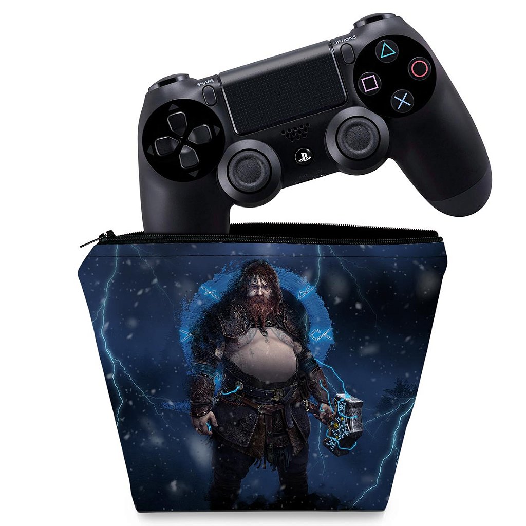 Adesivo Compatível PS5 Playstation 5 Skin - God of War Ragnarok