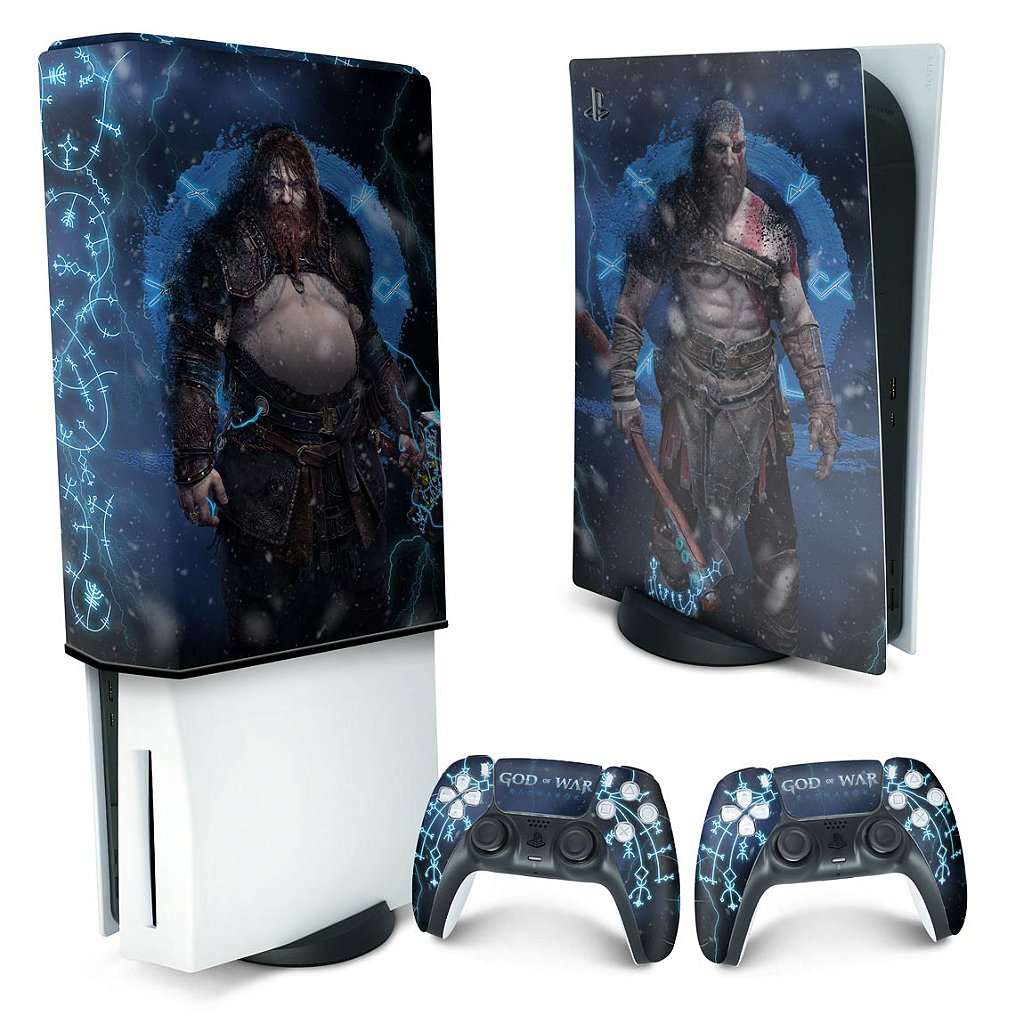 KIT PS5 Capa e Case Controle - God of War Ragnarok Edition - Pop