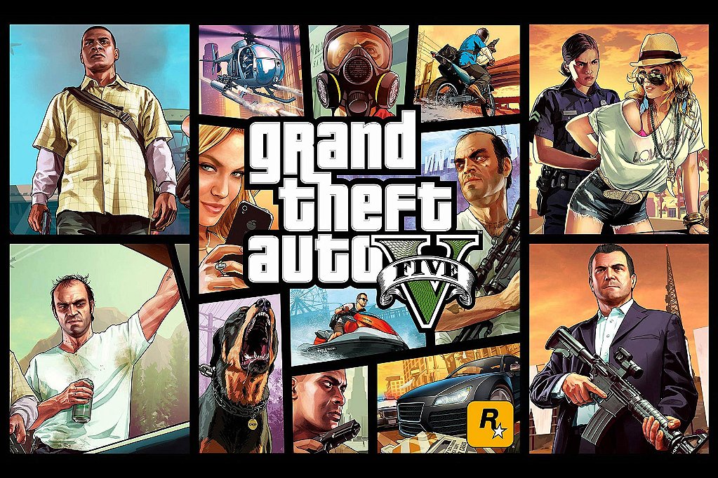 Poster Grand Theft Auto V Gta 5 D - Pop Arte Skins