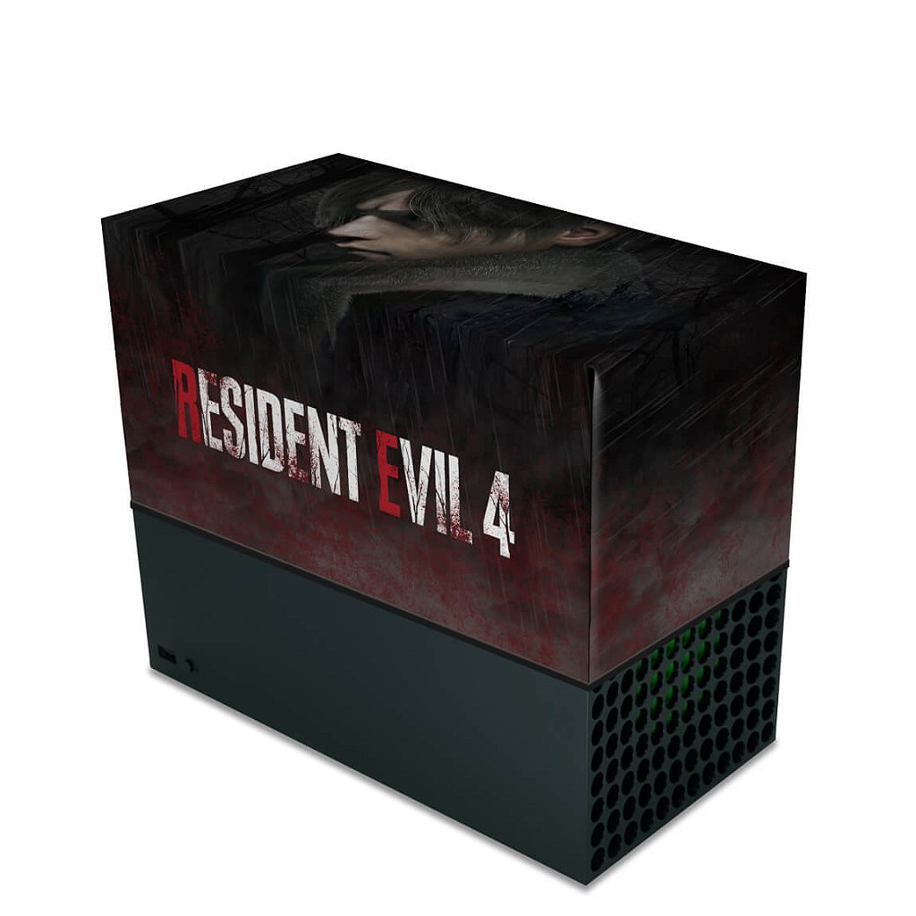 Capa Anti Poeira e Skin Xbox One Fat - Resident Evil 4 Remake