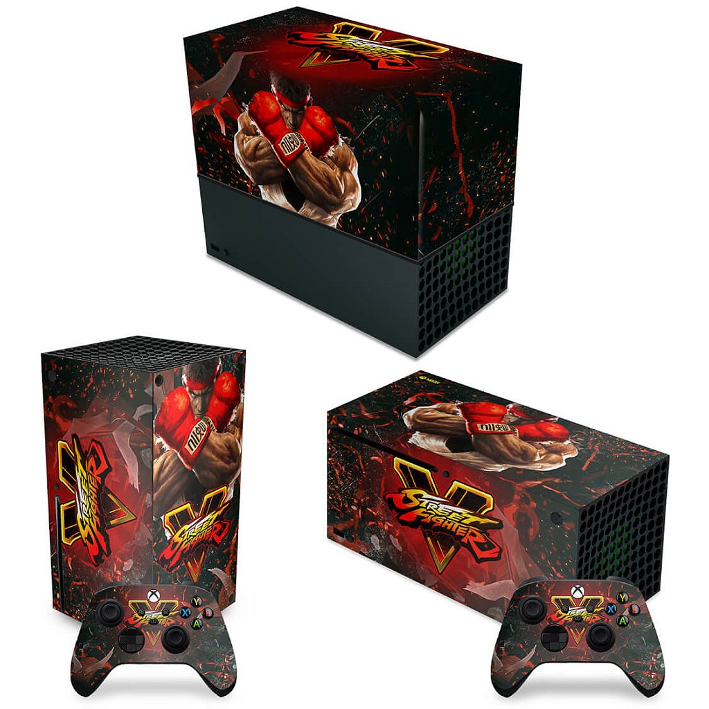 KIT Capa Case e Skin Xbox Series S X Controle - Street Fighter V - Pop Arte  Skins