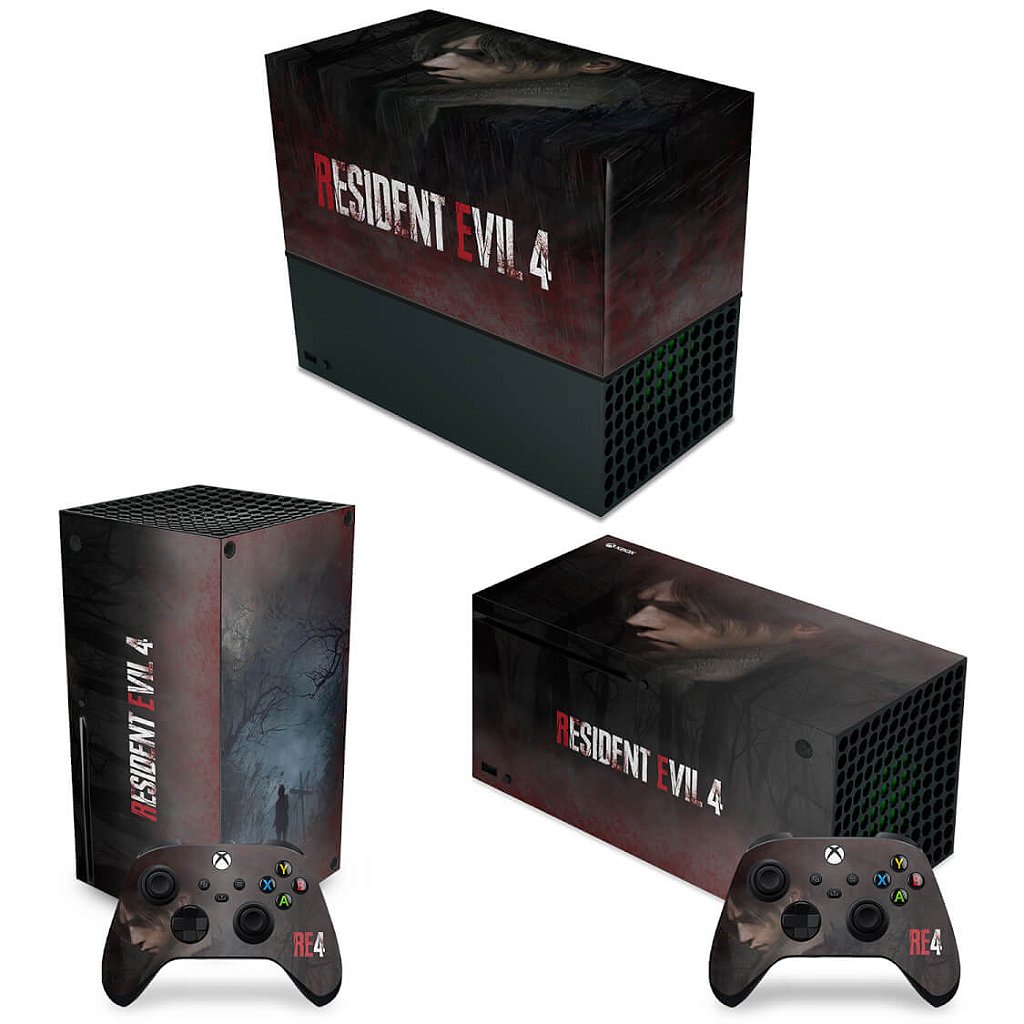 Capa Anti Poeira e Skin Xbox One S Slim - Resident Evil 4 Remake