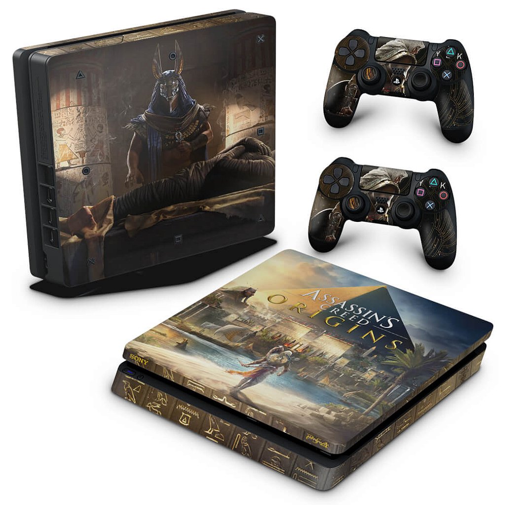 ASSASSIN'S CREED ORIGINS GRAPHICS VINYL SKIN FOR PS4 SLIM CONSOLE &  CONTROLLER