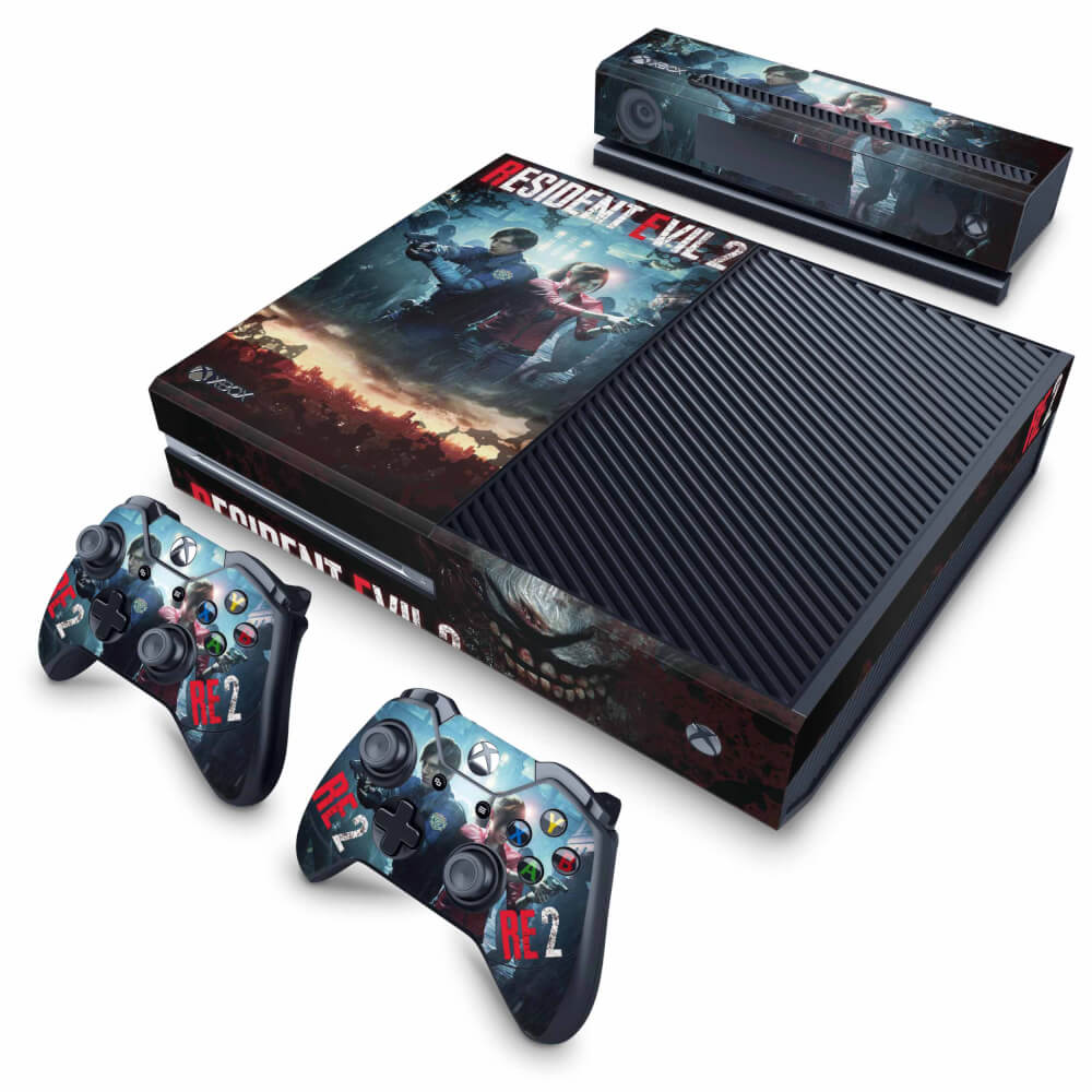 Skin Xbox One Fat Controle Adesivo - Resident Evil 2 Remake em