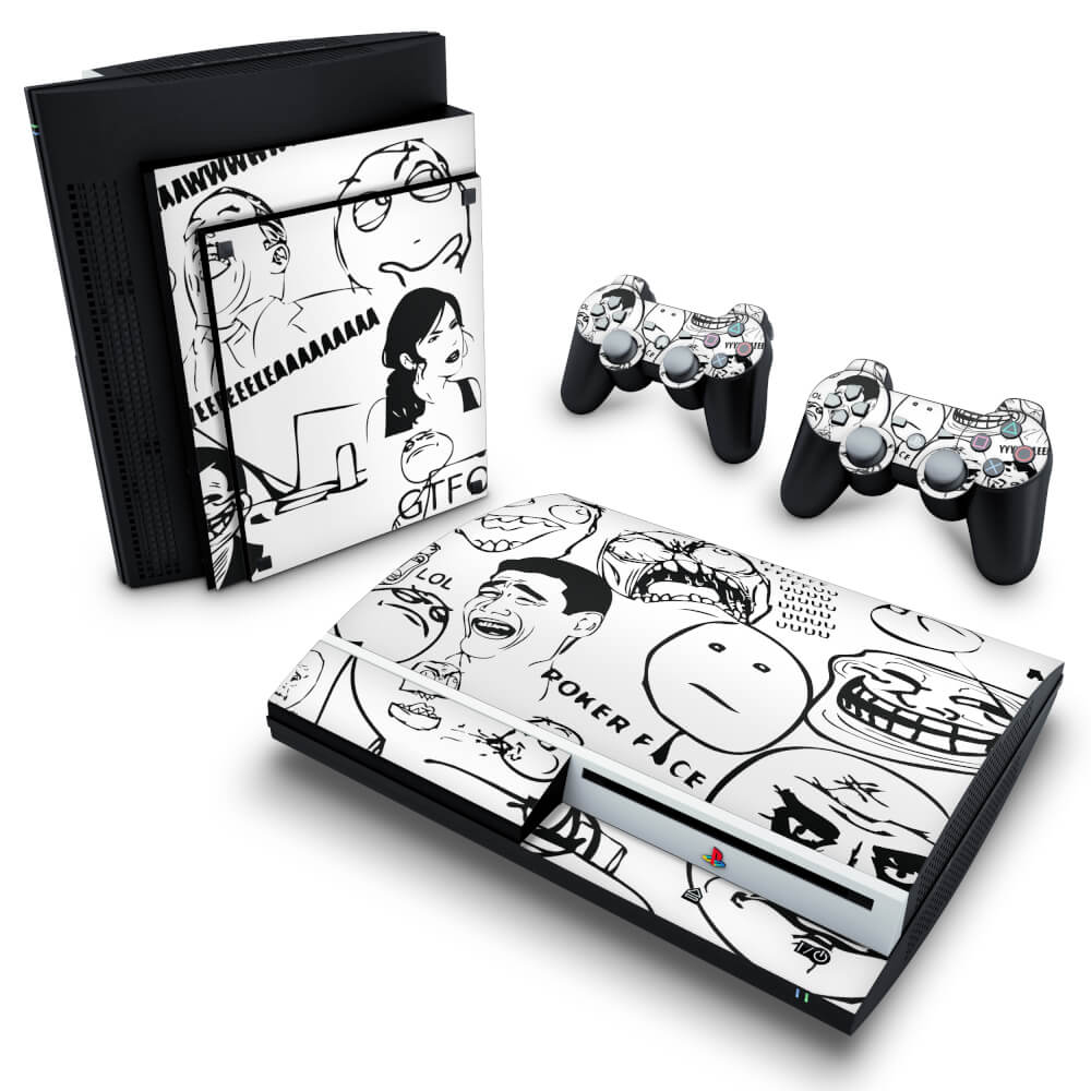 PS3 Slim Skin - Preto Fosco Mate - Pop Arte Skins