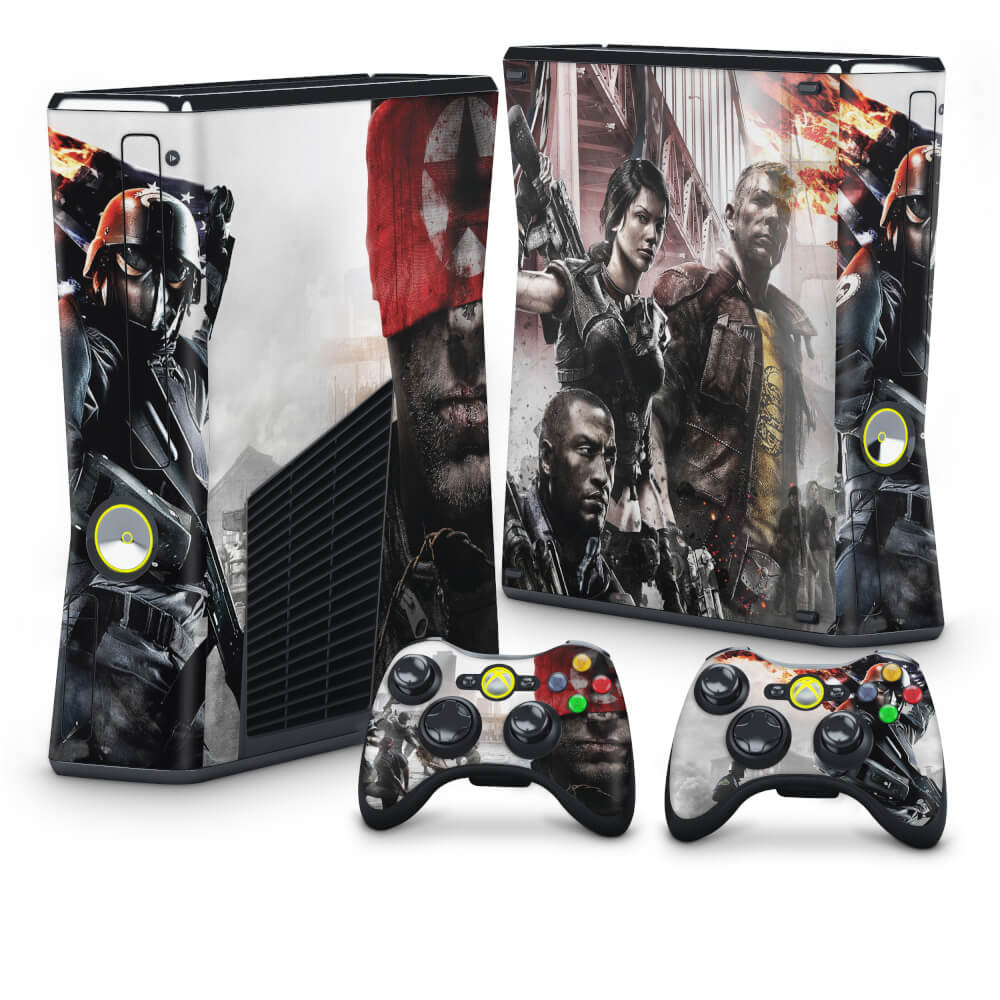 Xbox 360 Slim Skin - Azul Escuro - Pop Arte Skins