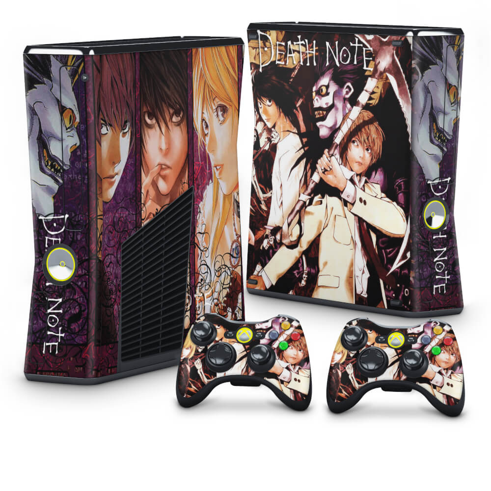 Xbox 360 Fat Skin - Preto Black Piano - Pop Arte Skins