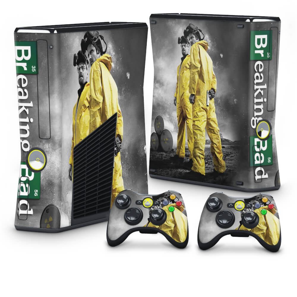 Xbox 360 Super Slim Skin - Fibra de Carbono Preto - Pop Arte Skins