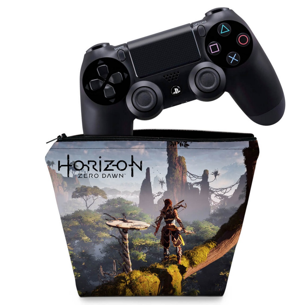 Capa Anti Poeira e Skin Compatível Xbox One S Slim - Horizon Zero