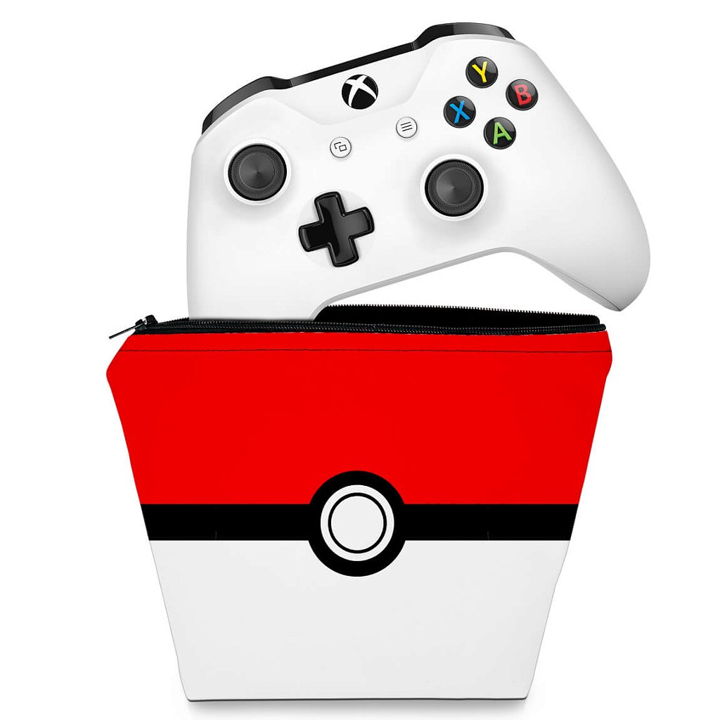 KIT Capa Case e Skin Xbox One Slim X Controle - Pokemon Pokebola - Pop Arte  Skins