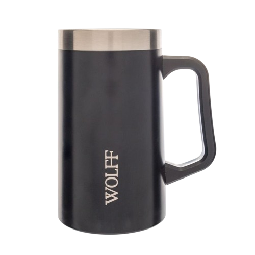 End Wolf様 Caneca Térmica para Cerveja de Aço Inox Preta 500ml - Wolff - Copa