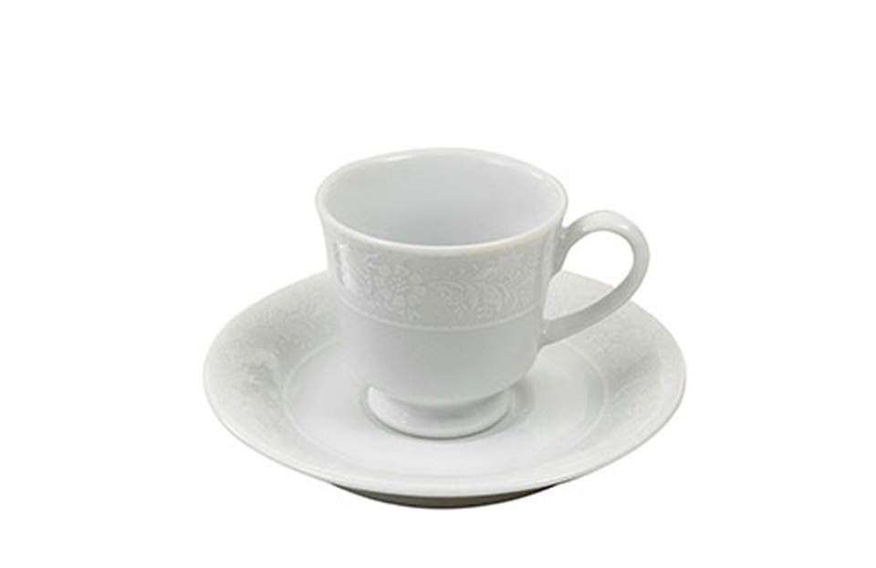 Xícara em Porcelana para Chá com Pires Noiva Schmidt - Copa