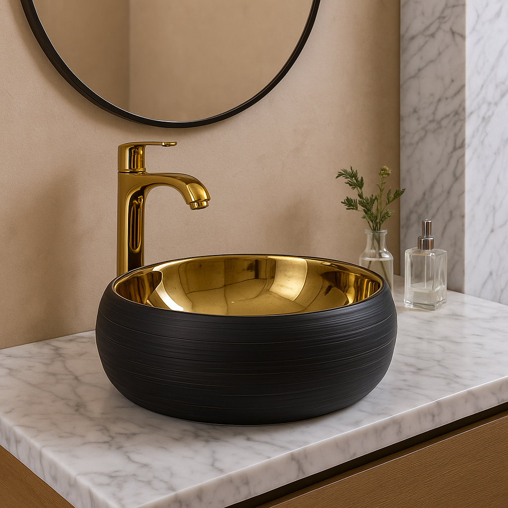 Ambiente com dourado
