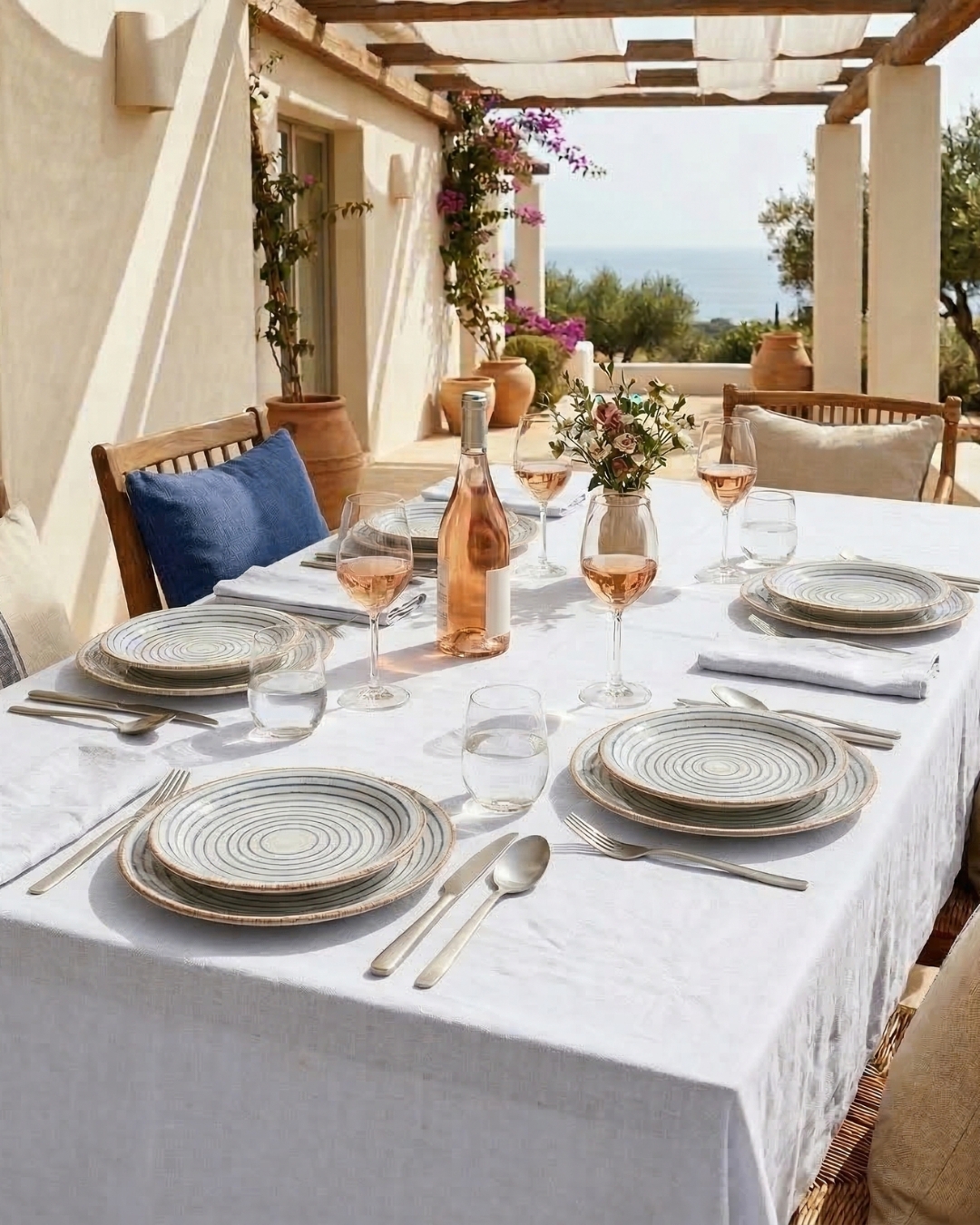 Aparelho de jantar completo mesa posta